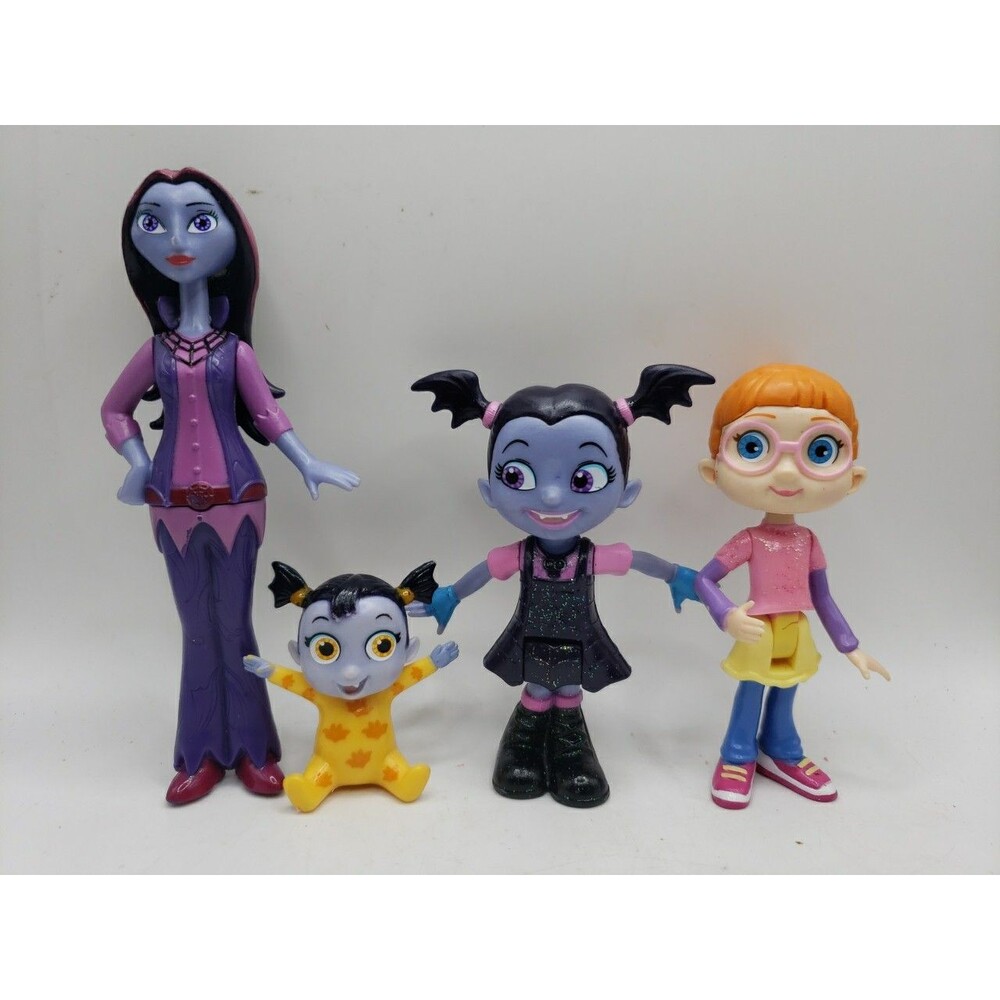 4 Disney Junior Vampirina Figures ~ Oxana, Nosferatu (nosy), Vampirina & Bridget